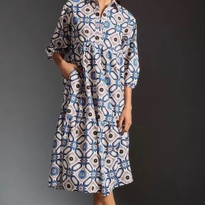 Anthropologie Maeve Bettina Shirt Dress Size XXS
